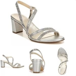 Naturalizer | Shoes | Naturalizer Vanessa Strappy Sandals Silver Fabric 75m  New | Poshmark